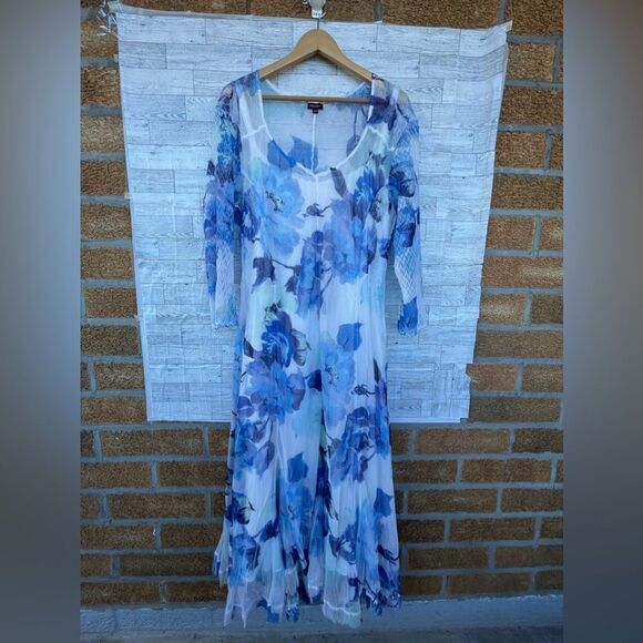 KOMAROV Floral Charmeuse & Lace Cocktail  women’s dress size 3X - Picture 3 of 16